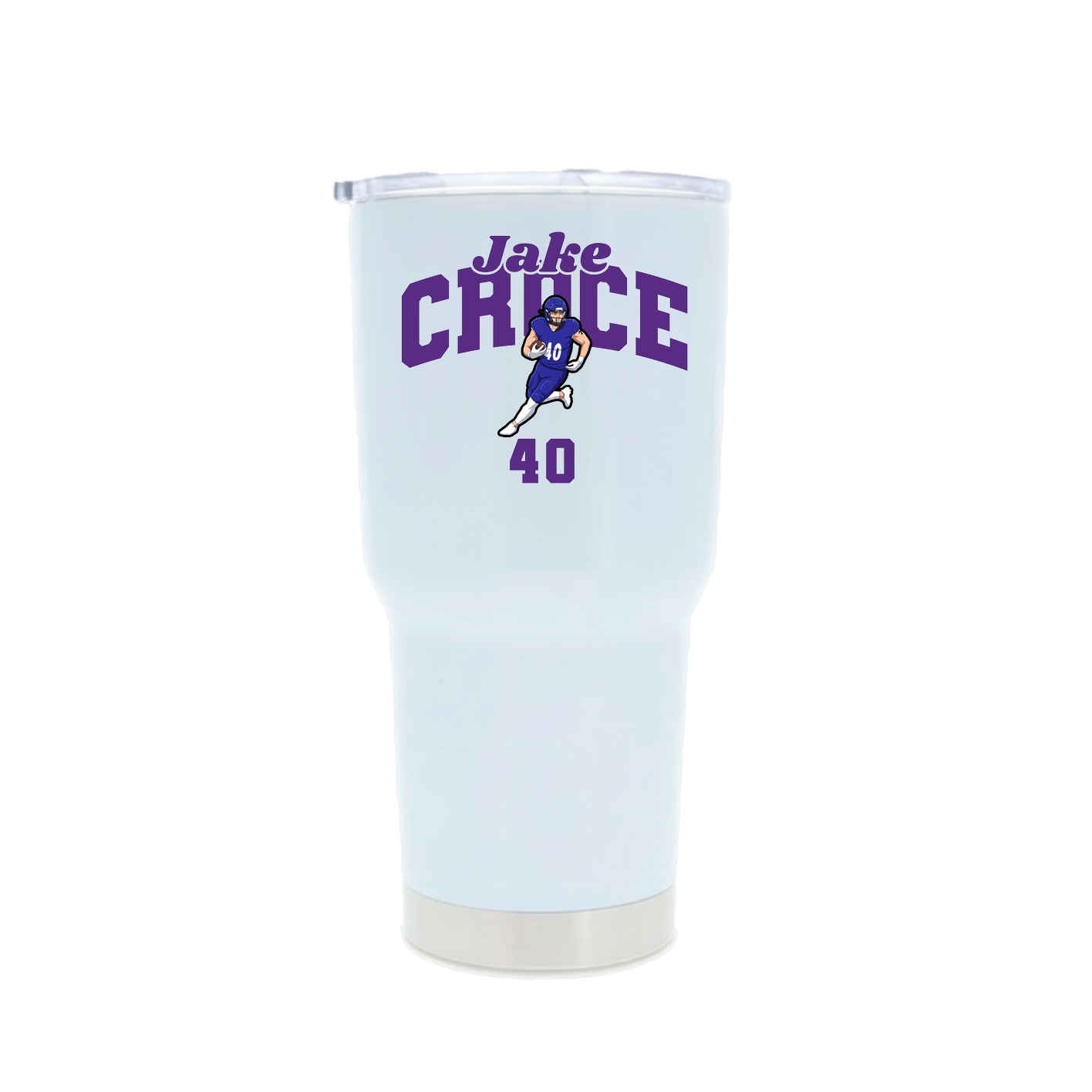30oz Stainless Steel Tumbler — Signature Arch in White