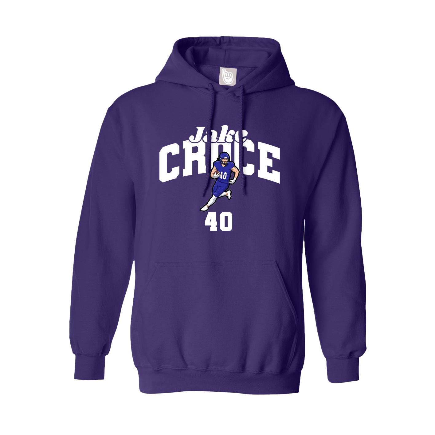 Youth Hoodie — Signature Arch in Purple