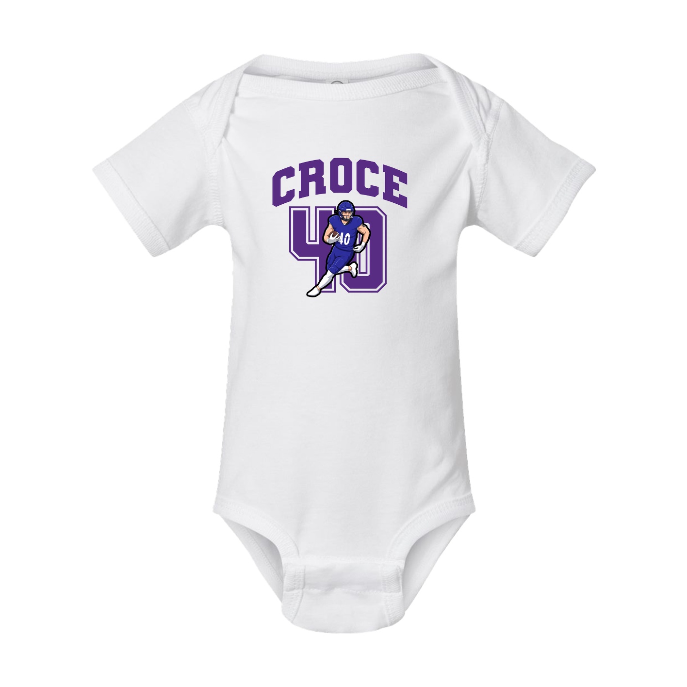 Baby Onesie — Number in White