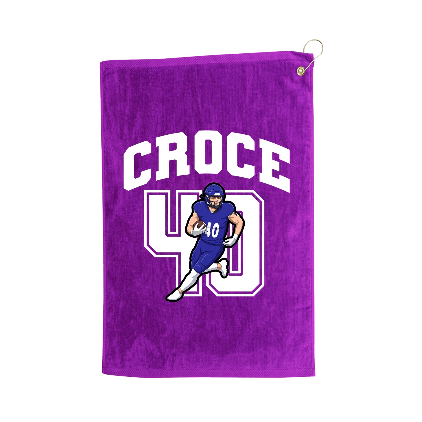 Golf Towel — Number in Purple