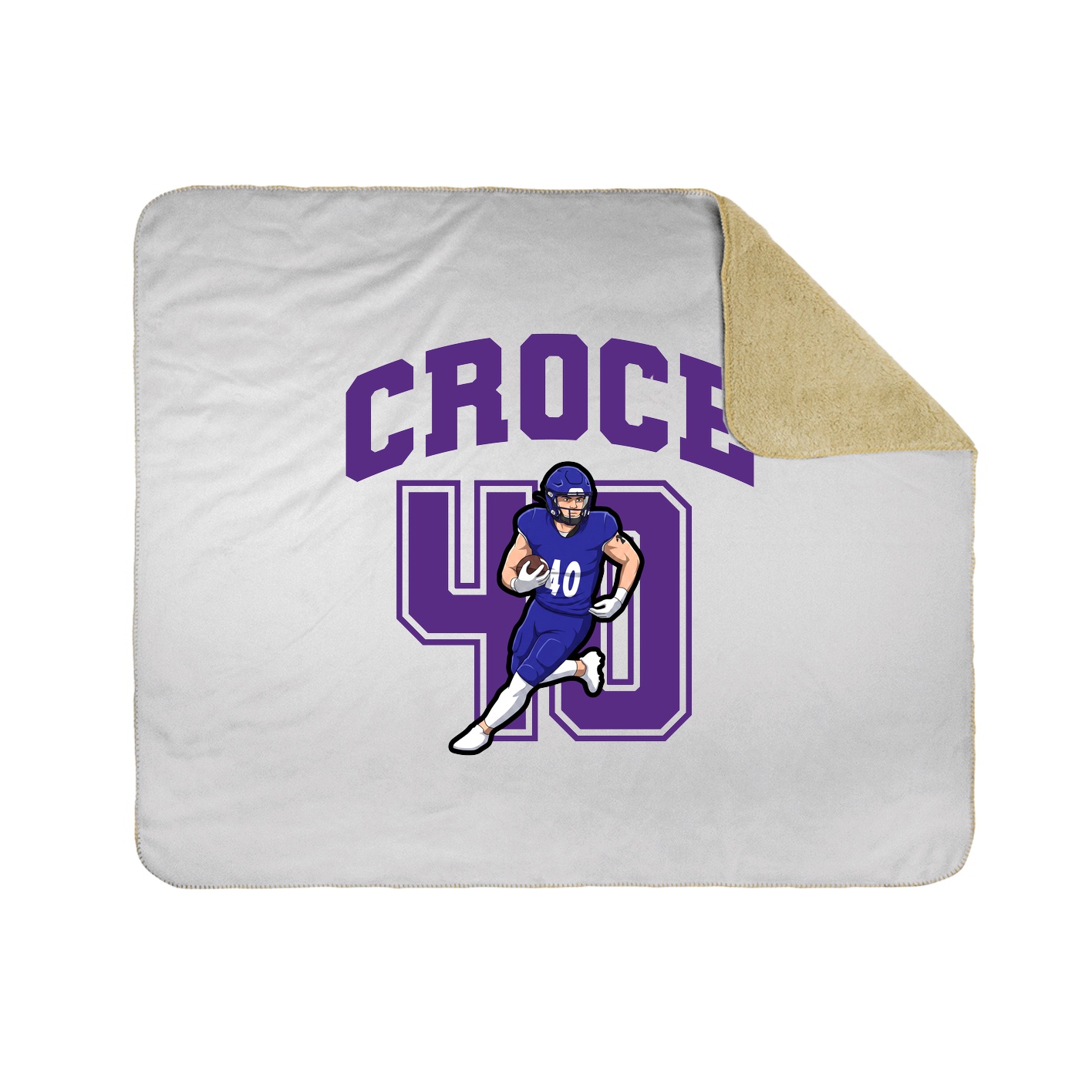 Throw Blanket — Number in White
