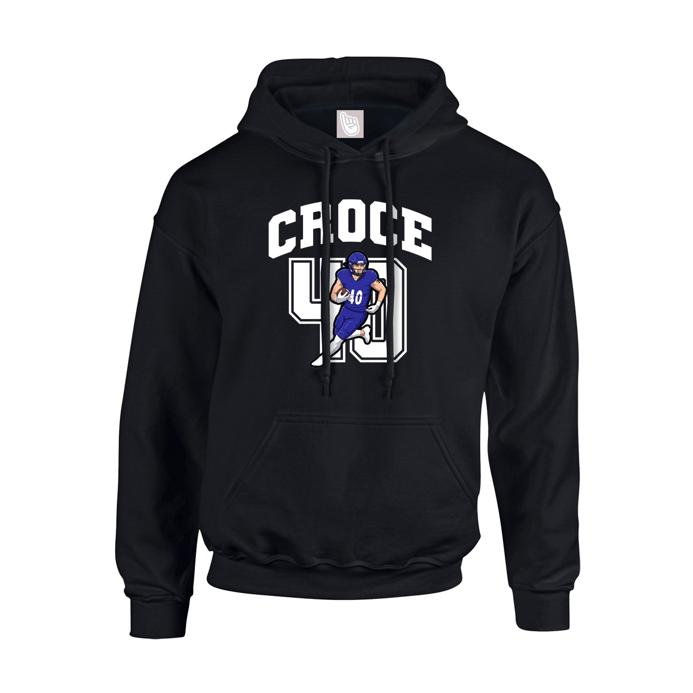 Hoodie — Number in Black