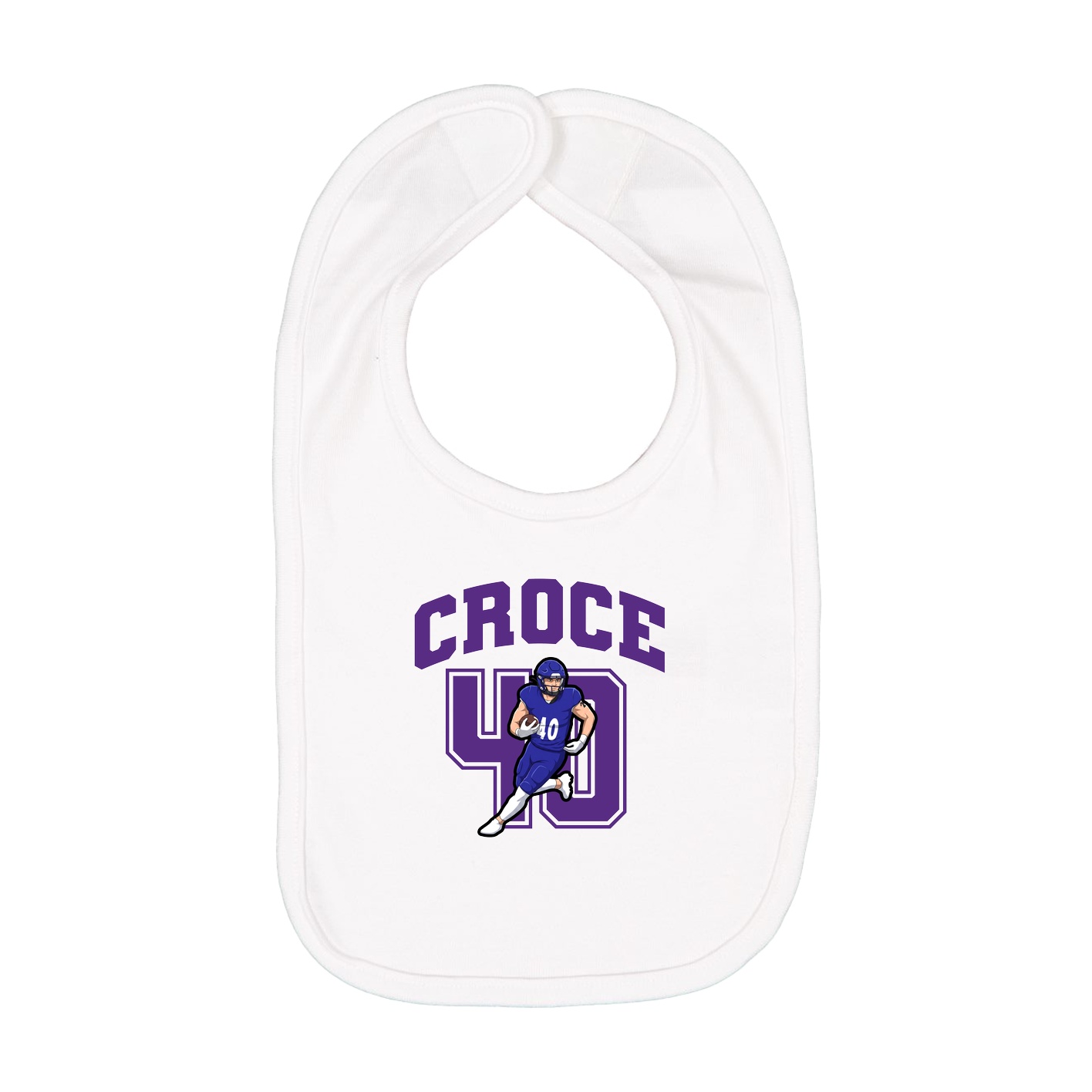 Infant Bib — Number in White