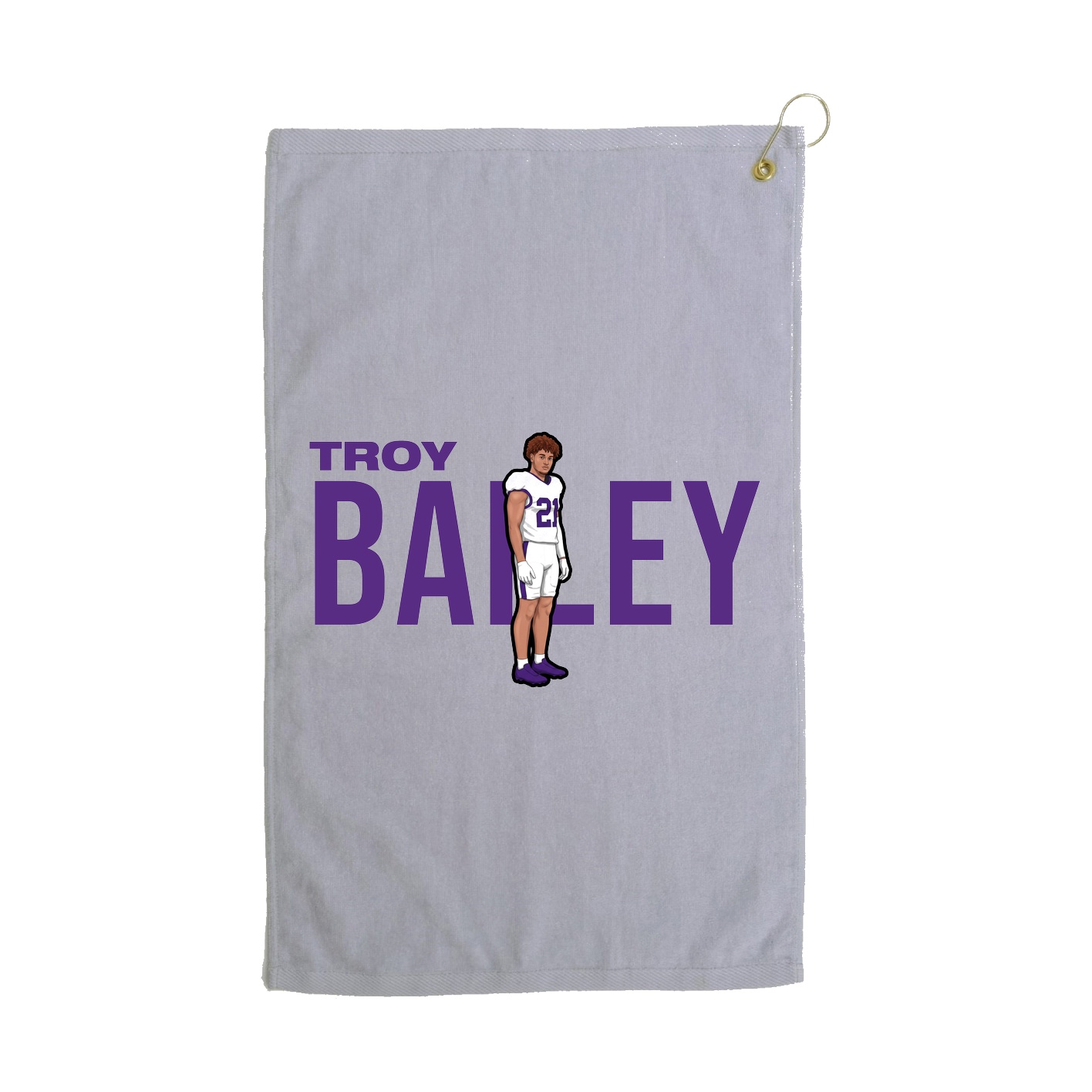 Golf Towel — Player Name in Grey