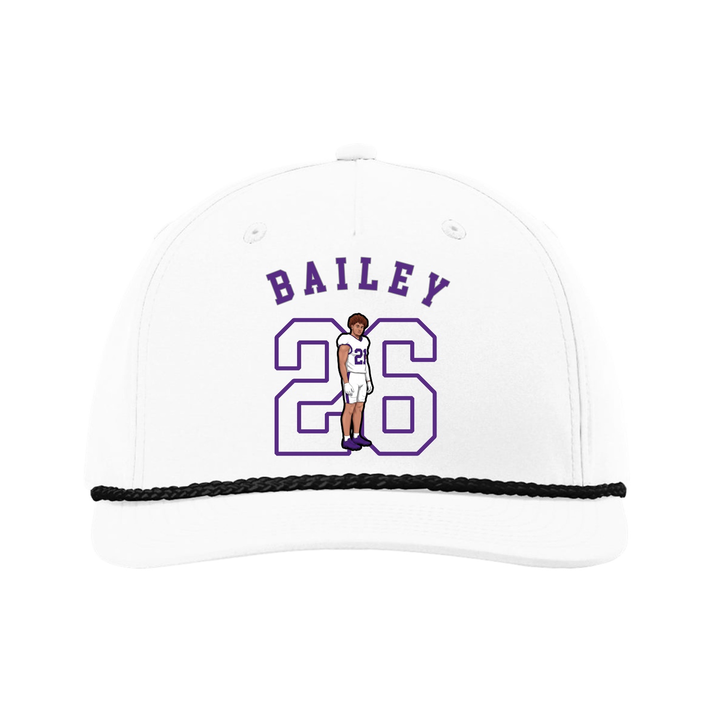 Five-Panel Classic Rope Cap — Shirsey Arch in White