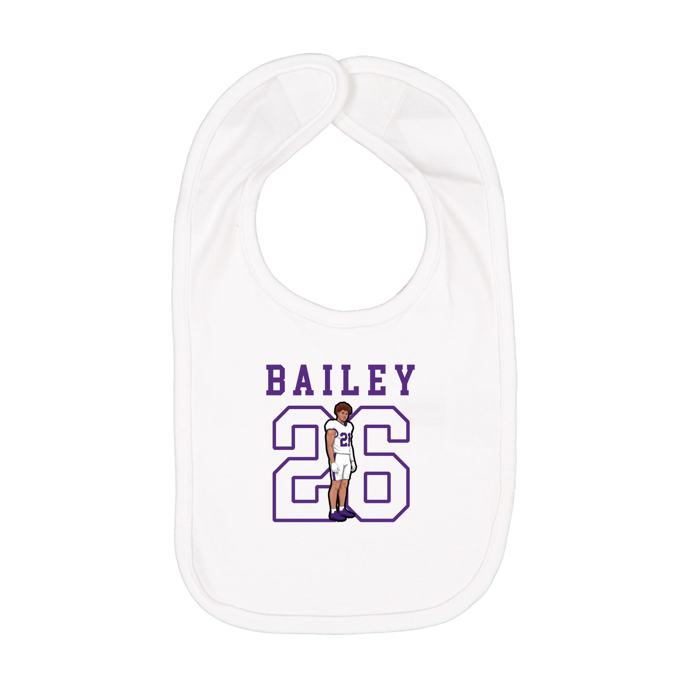 Infant Bib — Shirsey in White