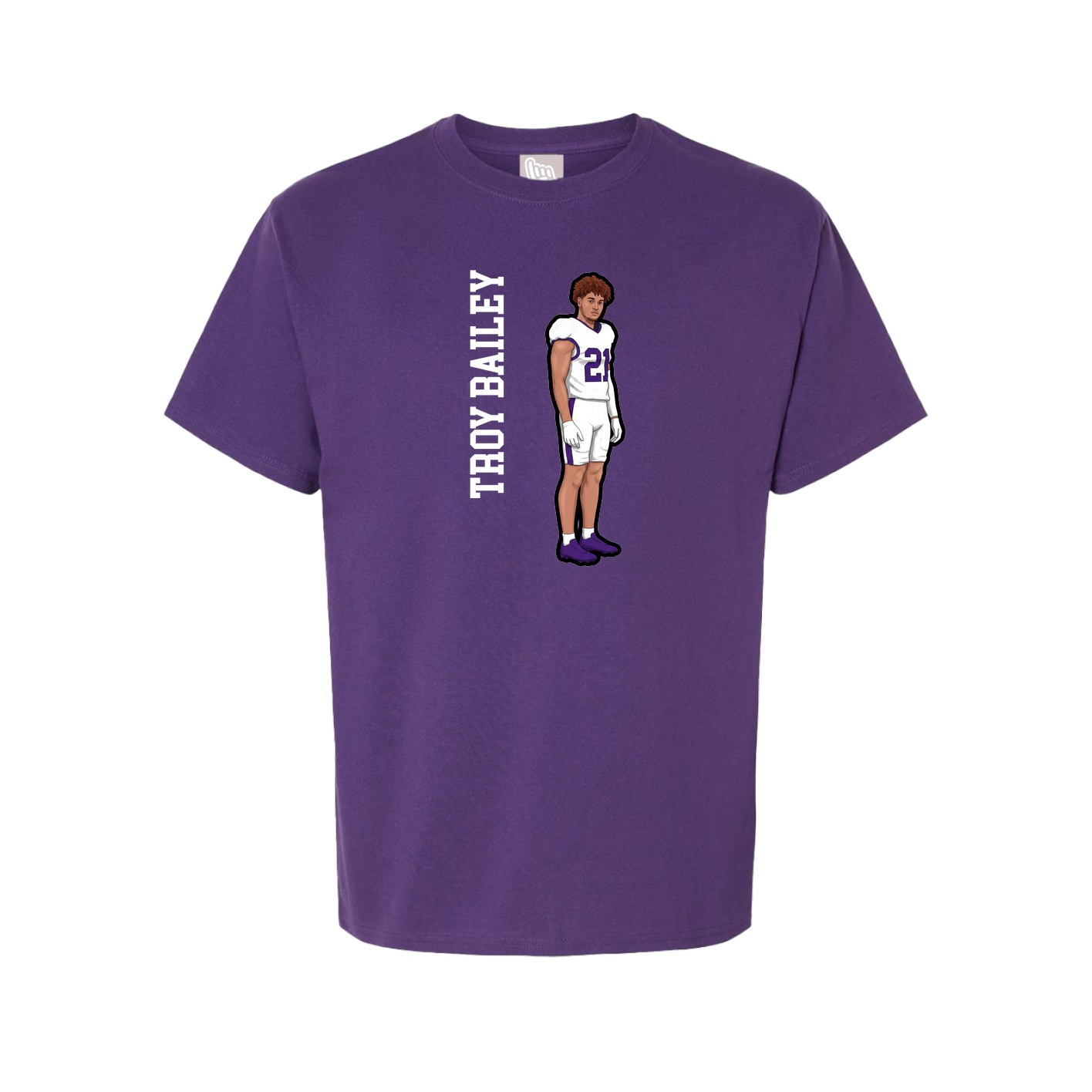 Tee — Name Vertical in Purple