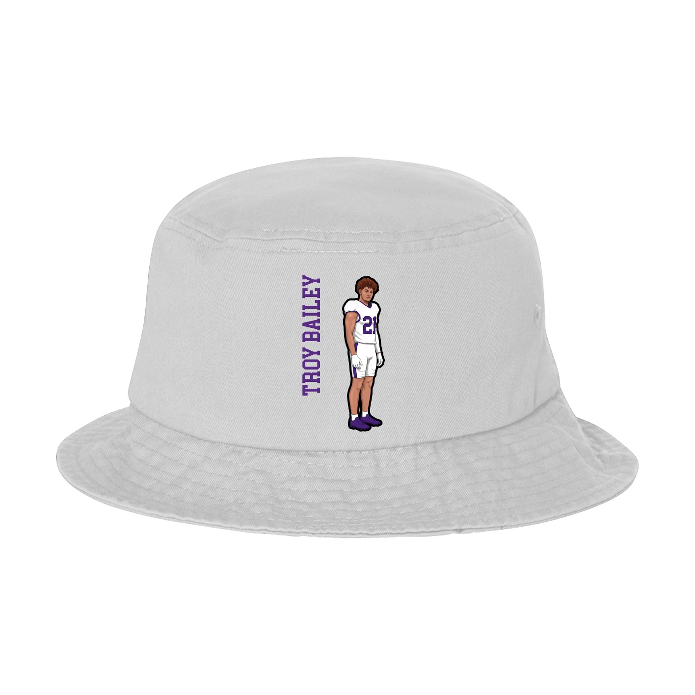 Bucket Cap — Name Vertical in White