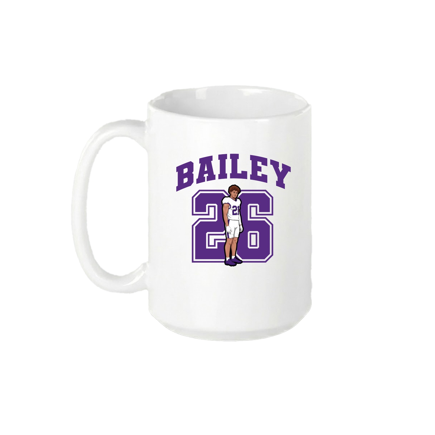 15oz Coffee Mug — Number in White