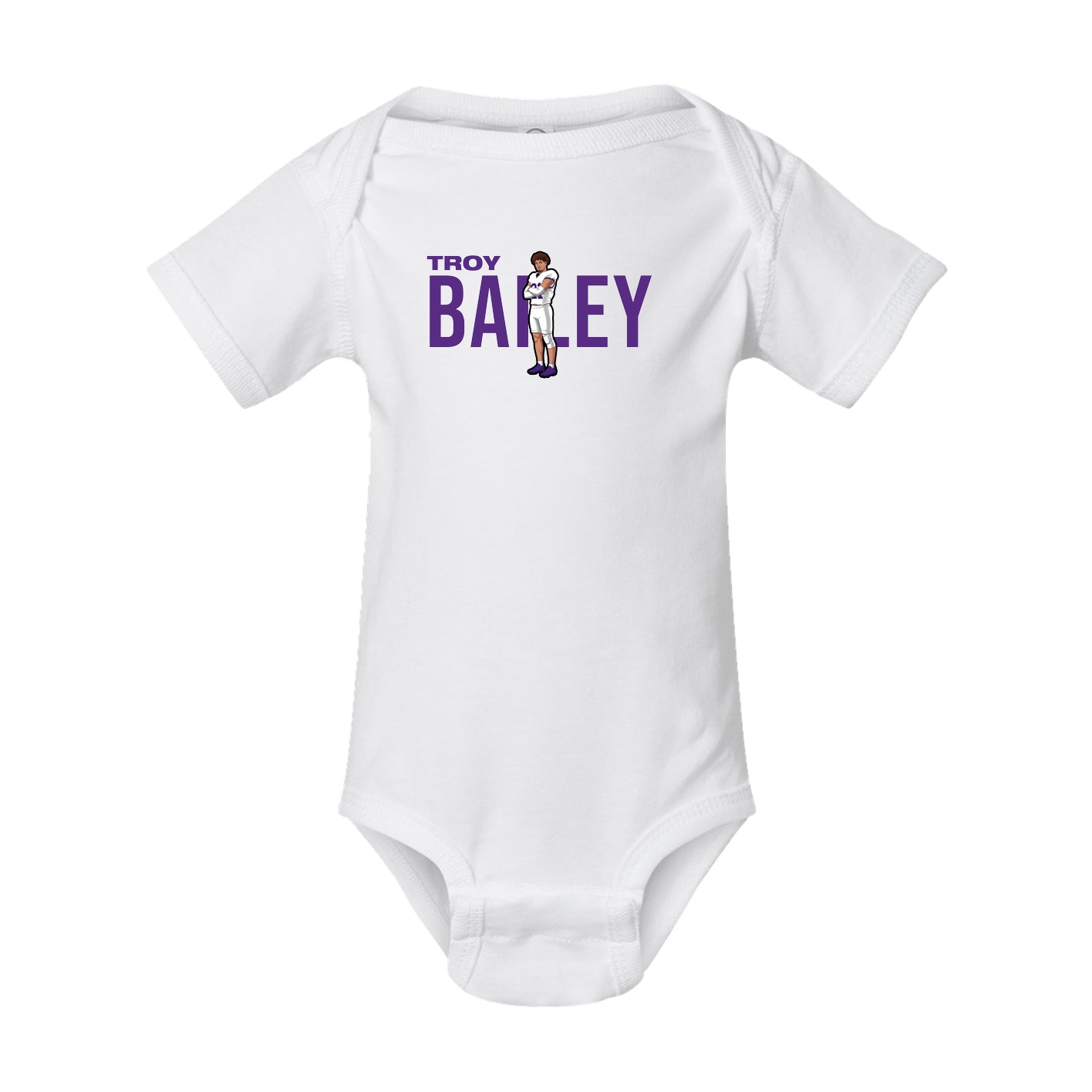 Baby Onesie — Player Name in White