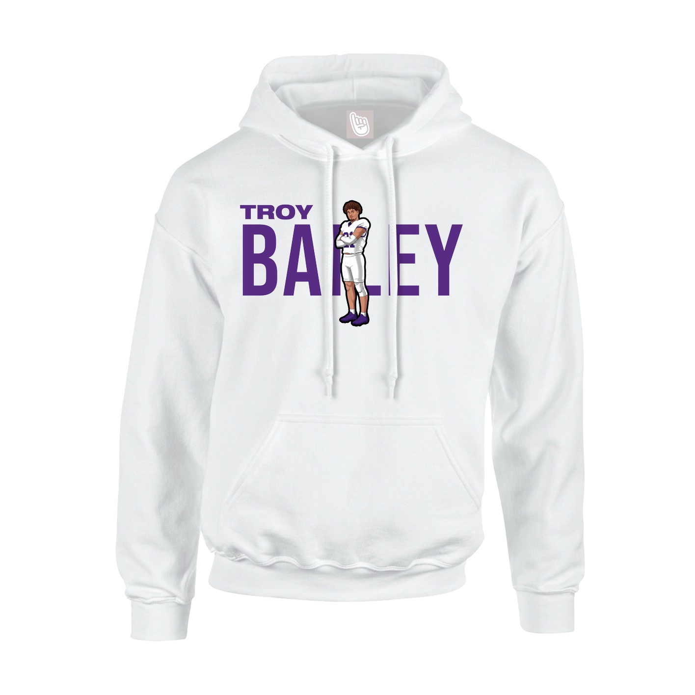 Hoodie — Player Name in White