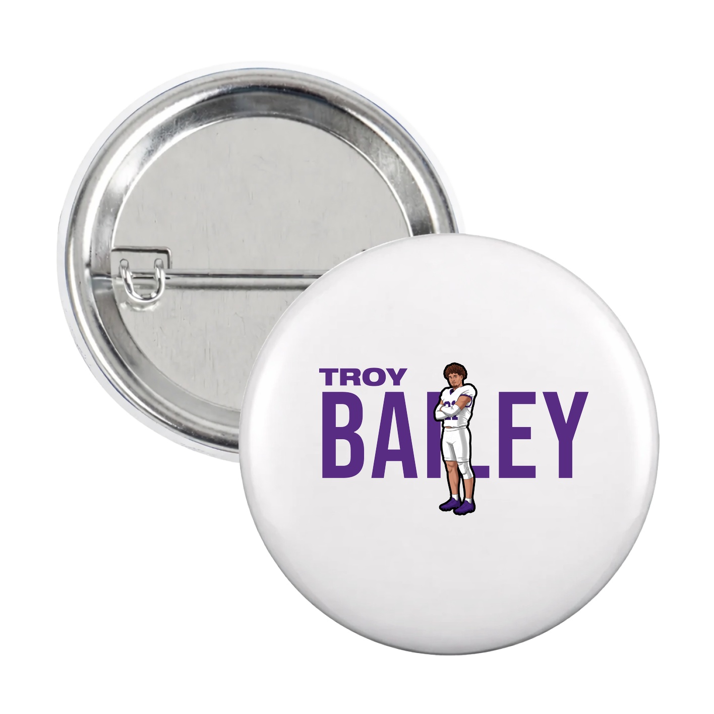 Game Day Button — Player Name in White