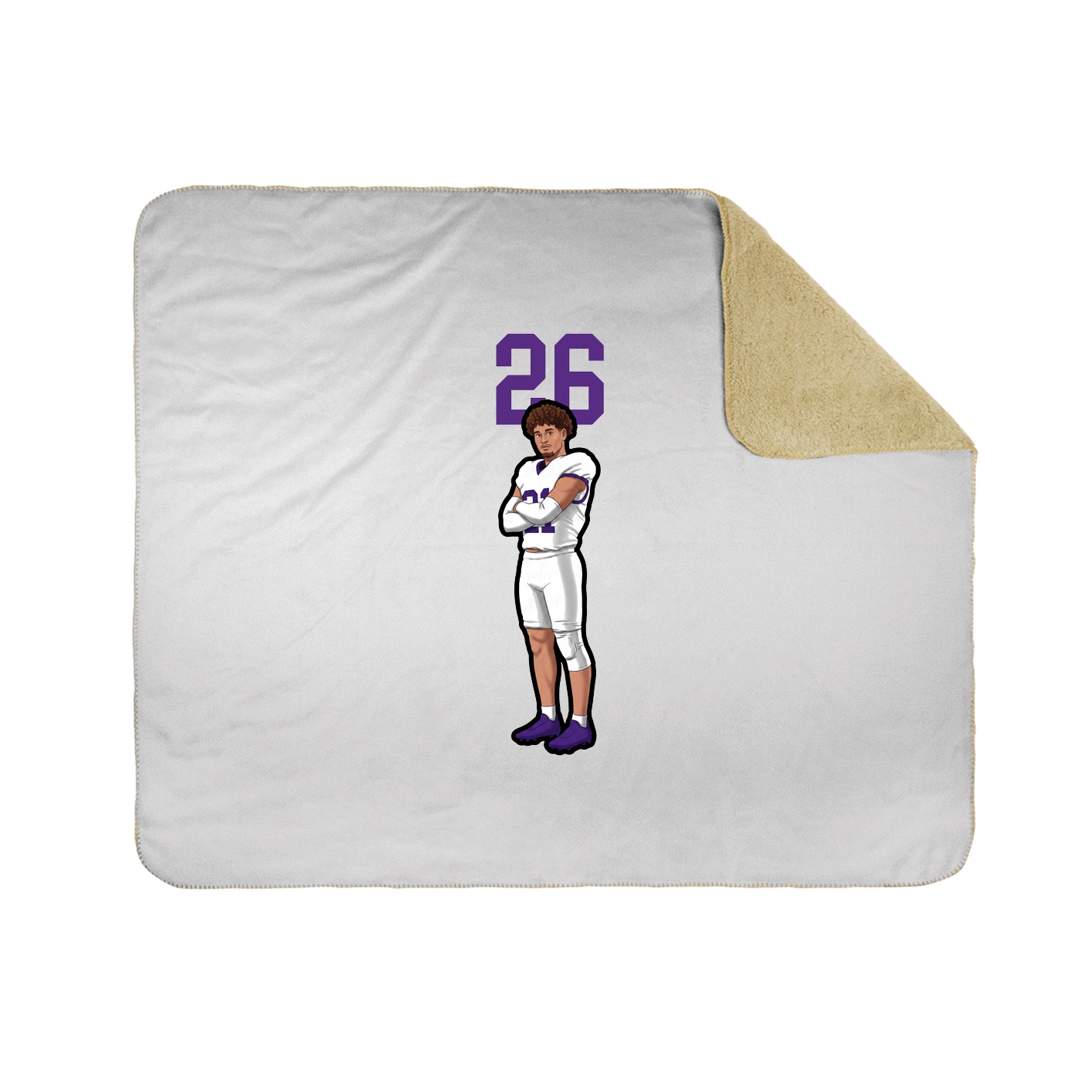 Throw Blanket — Number Top in White