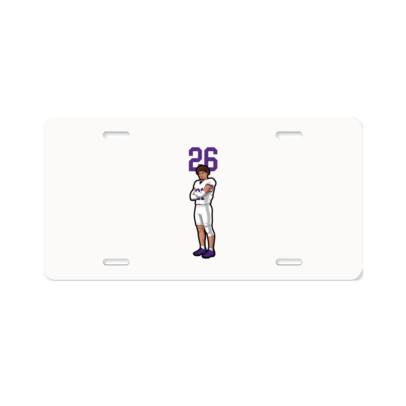 License Plate — Number Top in Classic
