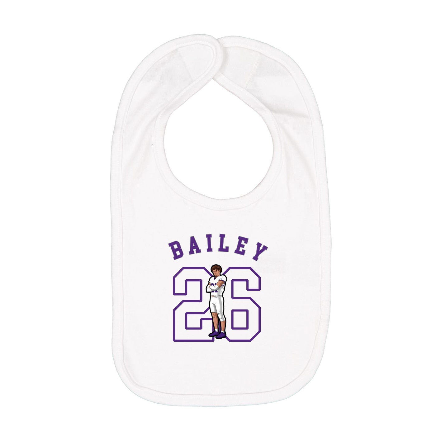 Infant Bib — Shirsey Arch in White