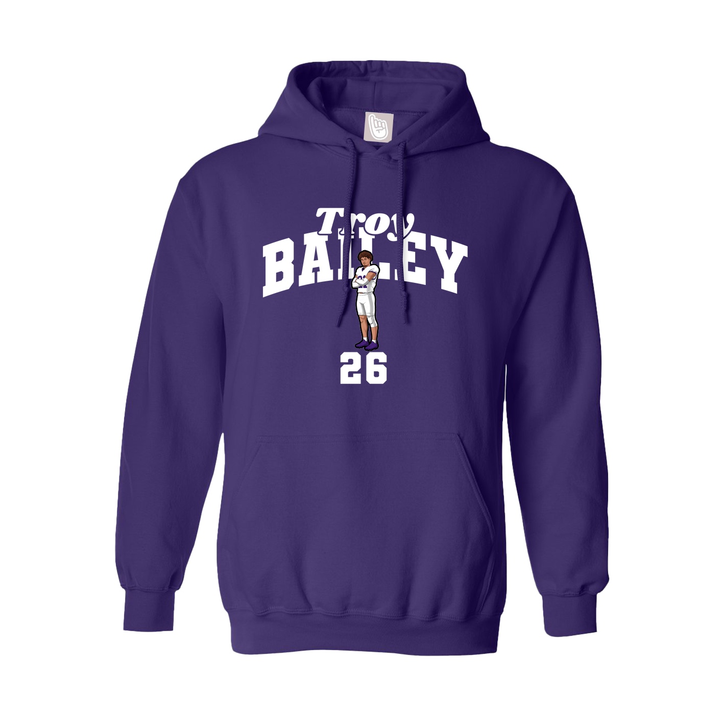 Hoodie — Signature Arch in Purple