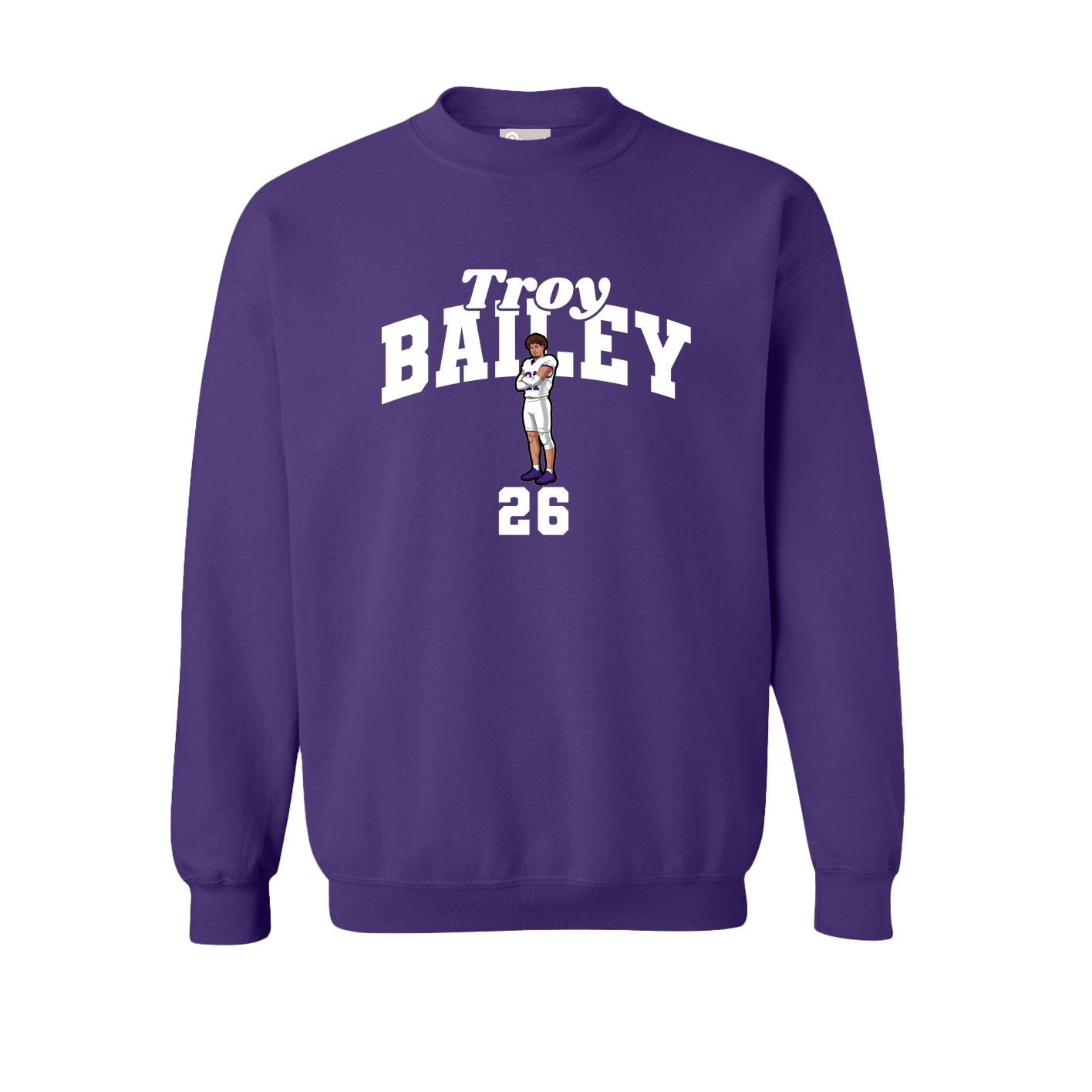 Fleece Crew — Signature Arch in Purple