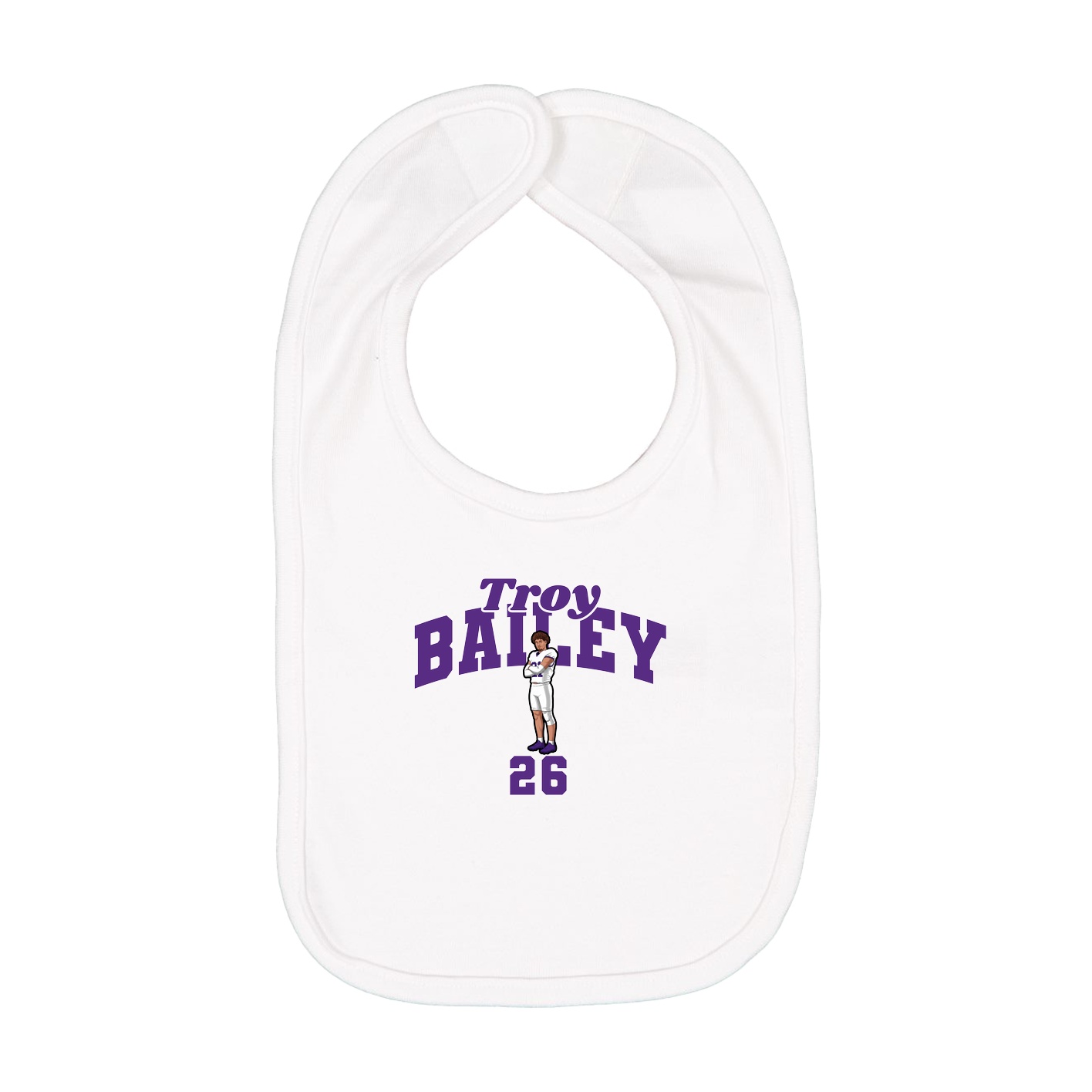 Infant Bib — Signature Arch in White