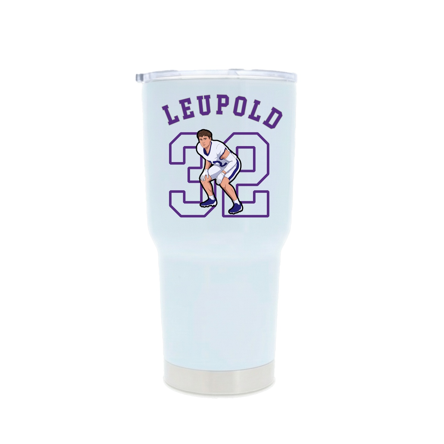 30oz Stainless Steel Tumbler — Shirsey Arch in White