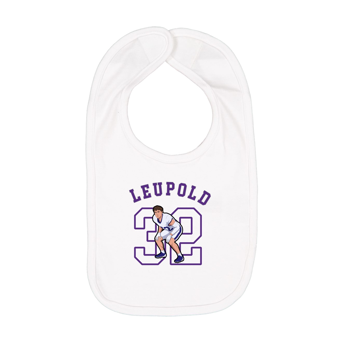 Infant Bib — Shirsey Arch in White