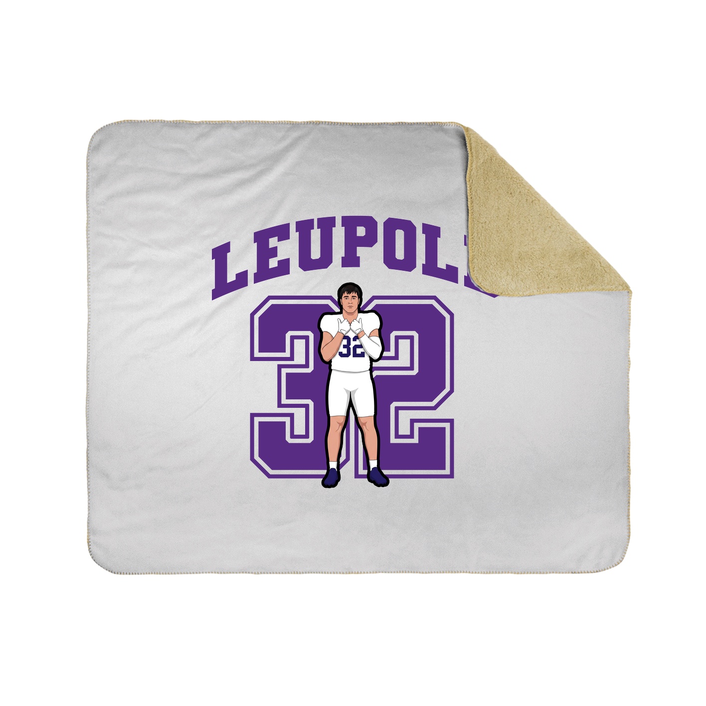 Throw Blanket — Number in White
