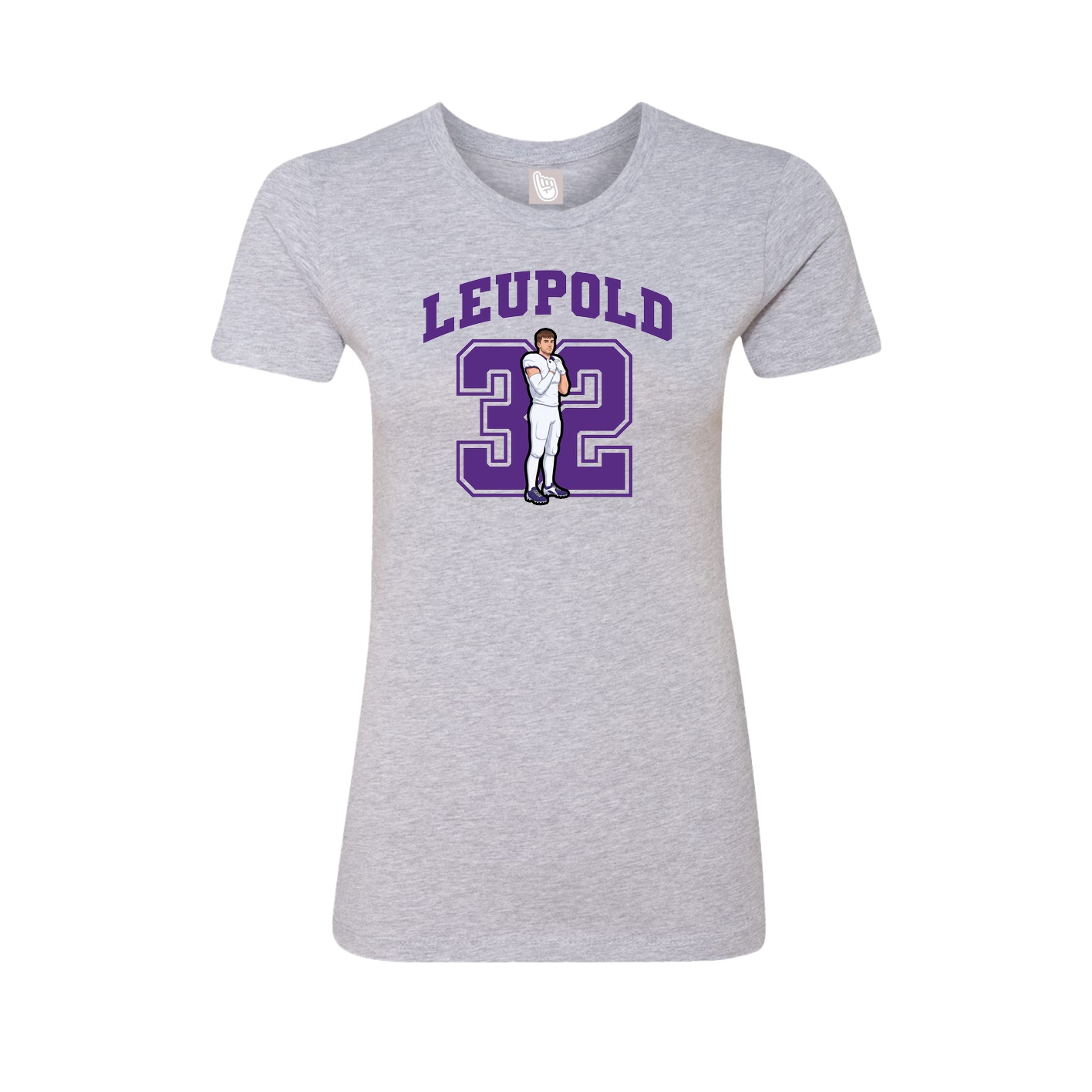 Fitted Women's Tee — Number in Grey