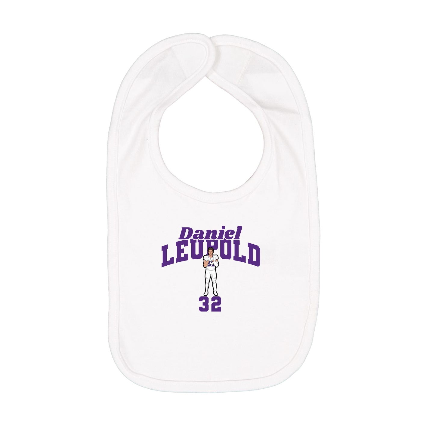 Infant Bib — Signature Arch in White