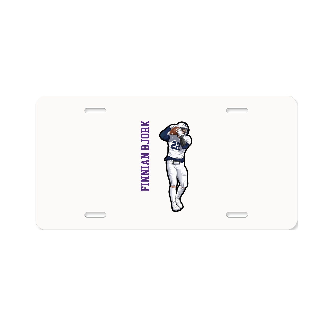 License Plate — Name Vertical in Classic