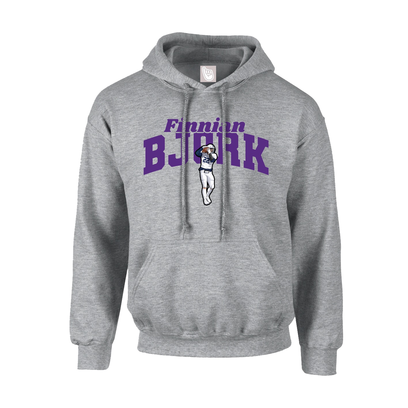Youth Hoodie — Signature Arch in Grey