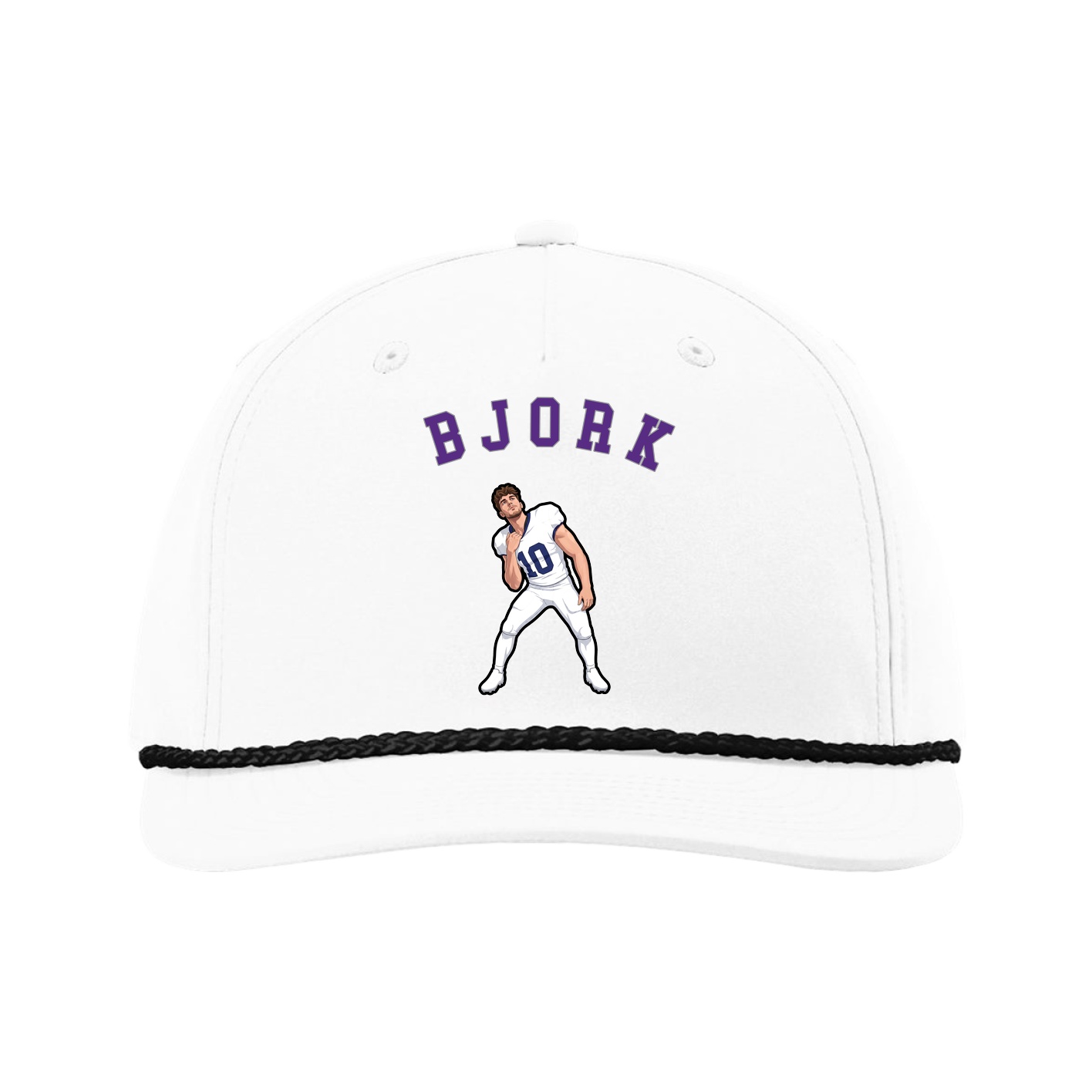 Five-Panel Classic Rope Cap — Shirsey Arch in White
