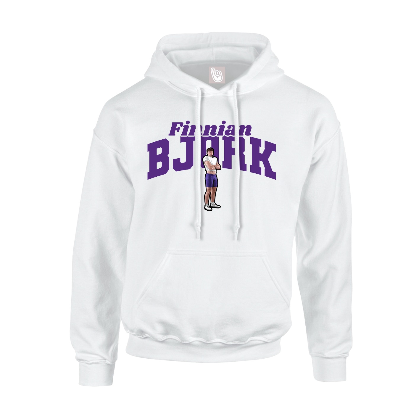 Hoodie — Signature Arch in White