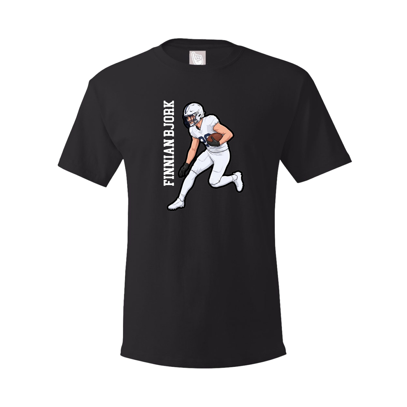 Youth Tee — Name Vertical in Black