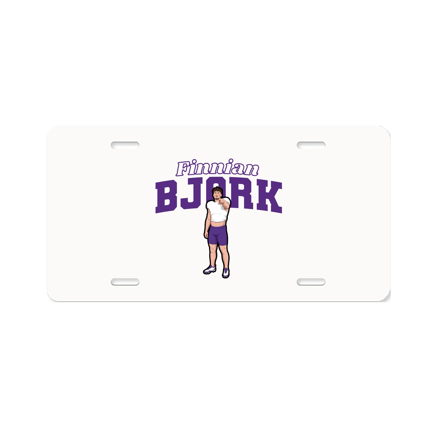 License Plate — Name Arch in Classic