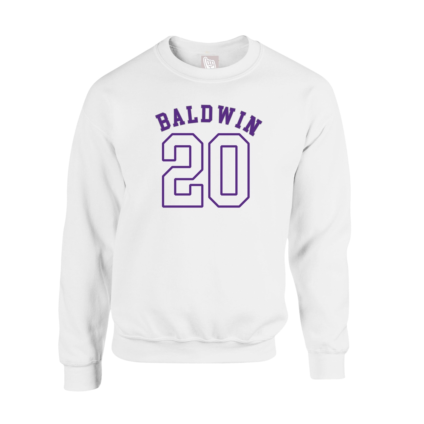 Fleece Crew — Shirsey Arch in White