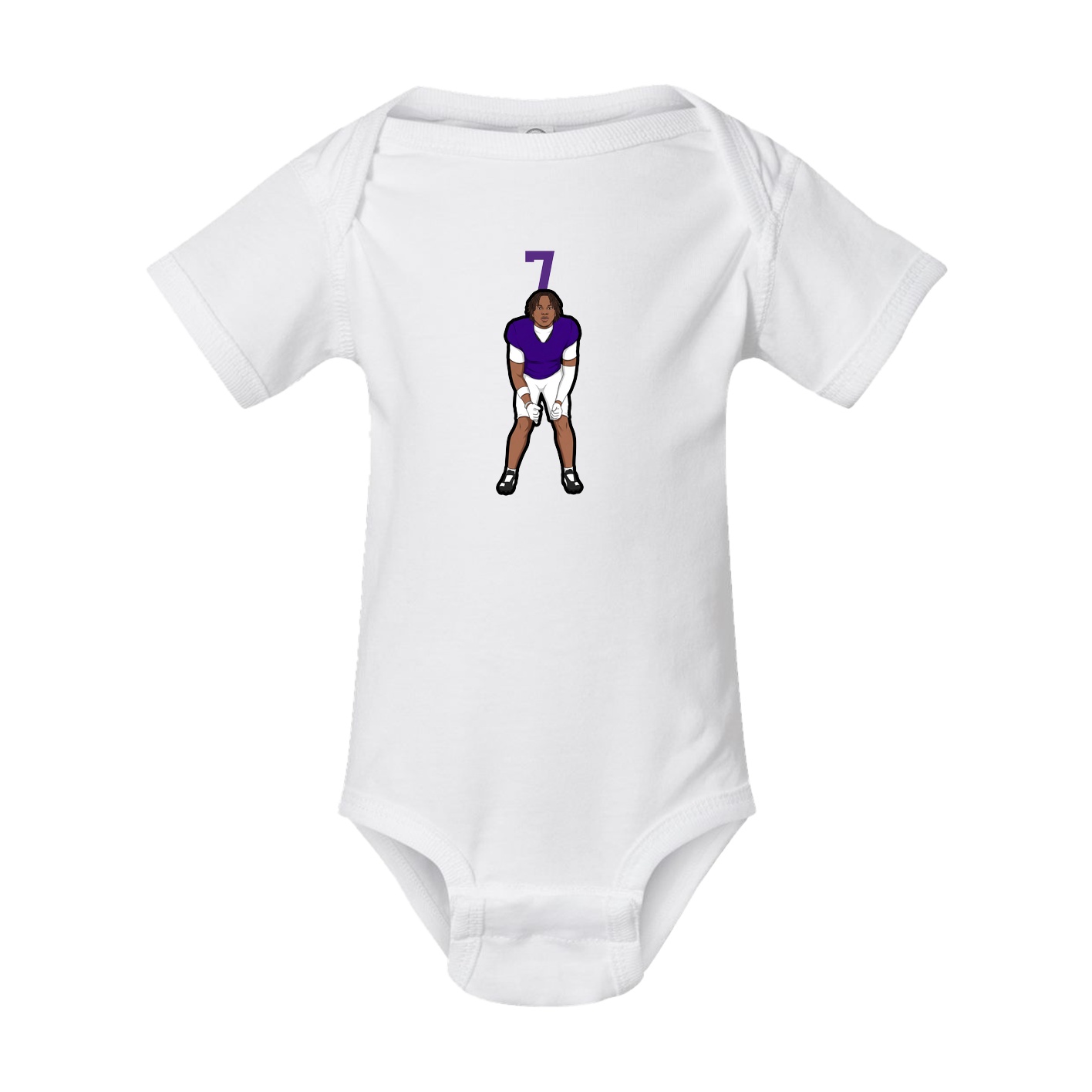 Baby Onesie — Number Top in White