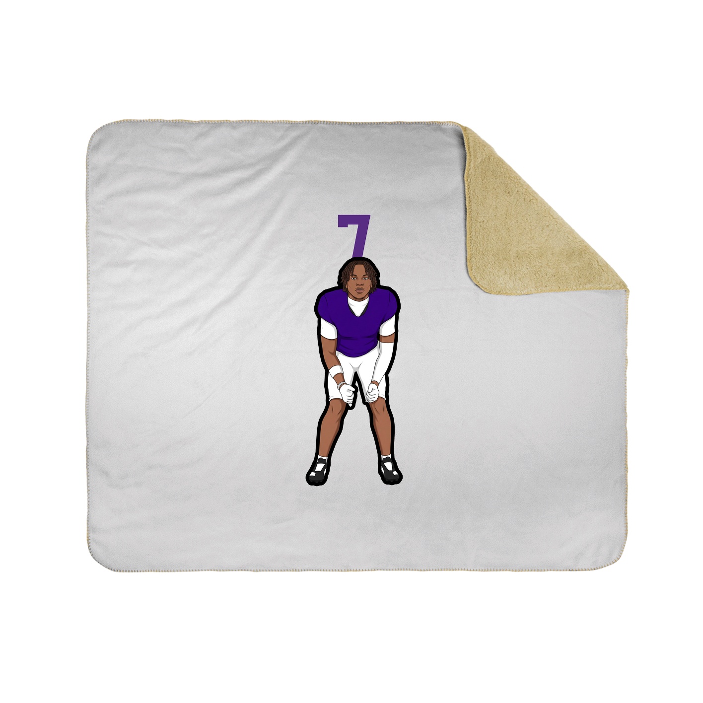 Throw Blanket — Number Top in White