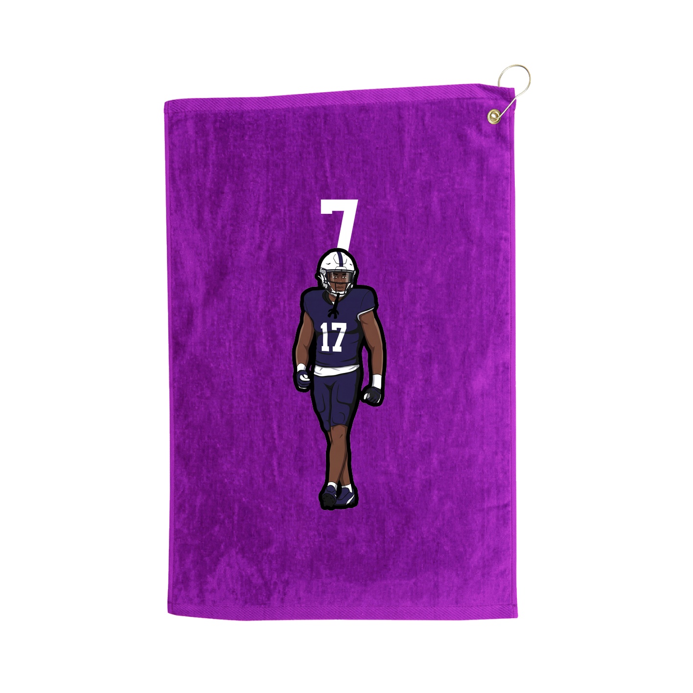 Golf Towel — Number Top in Purple
