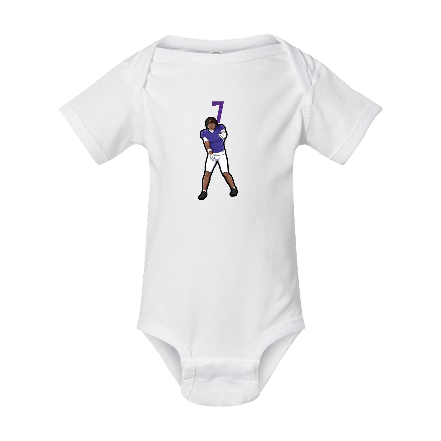 Baby Onesie — Number Top in White