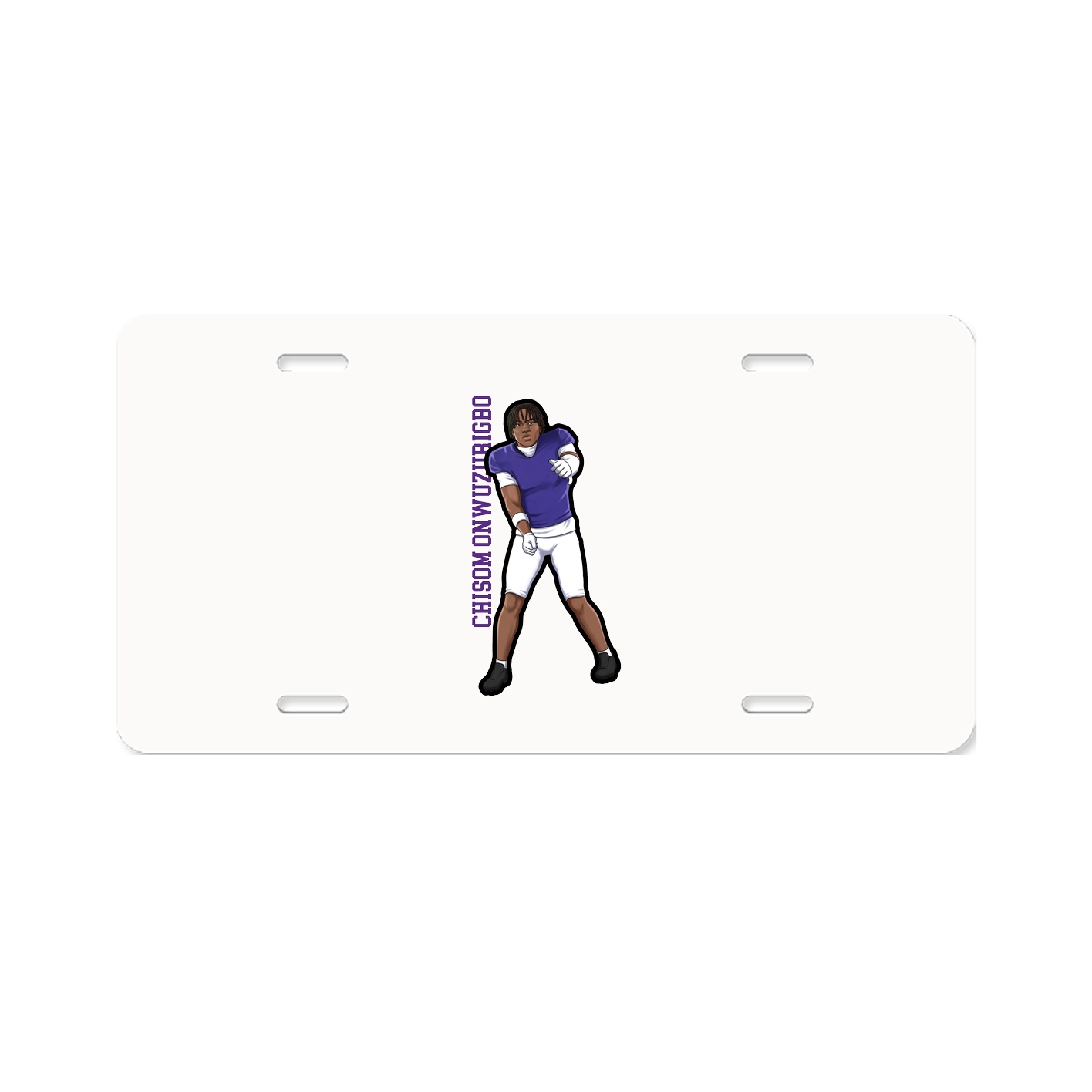 License Plate — Name Vertical in Classic