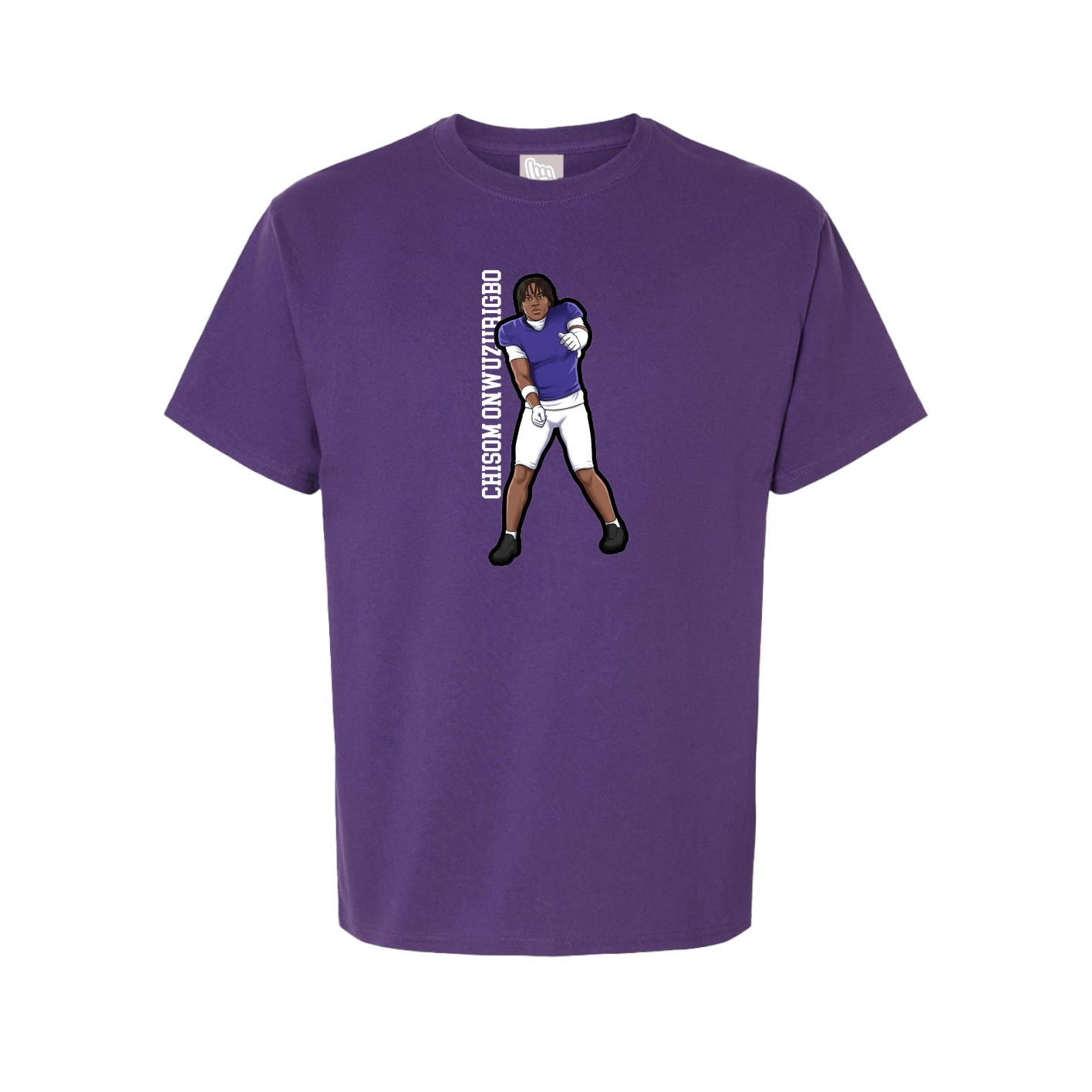 Youth Tee — Name Vertical in Purple