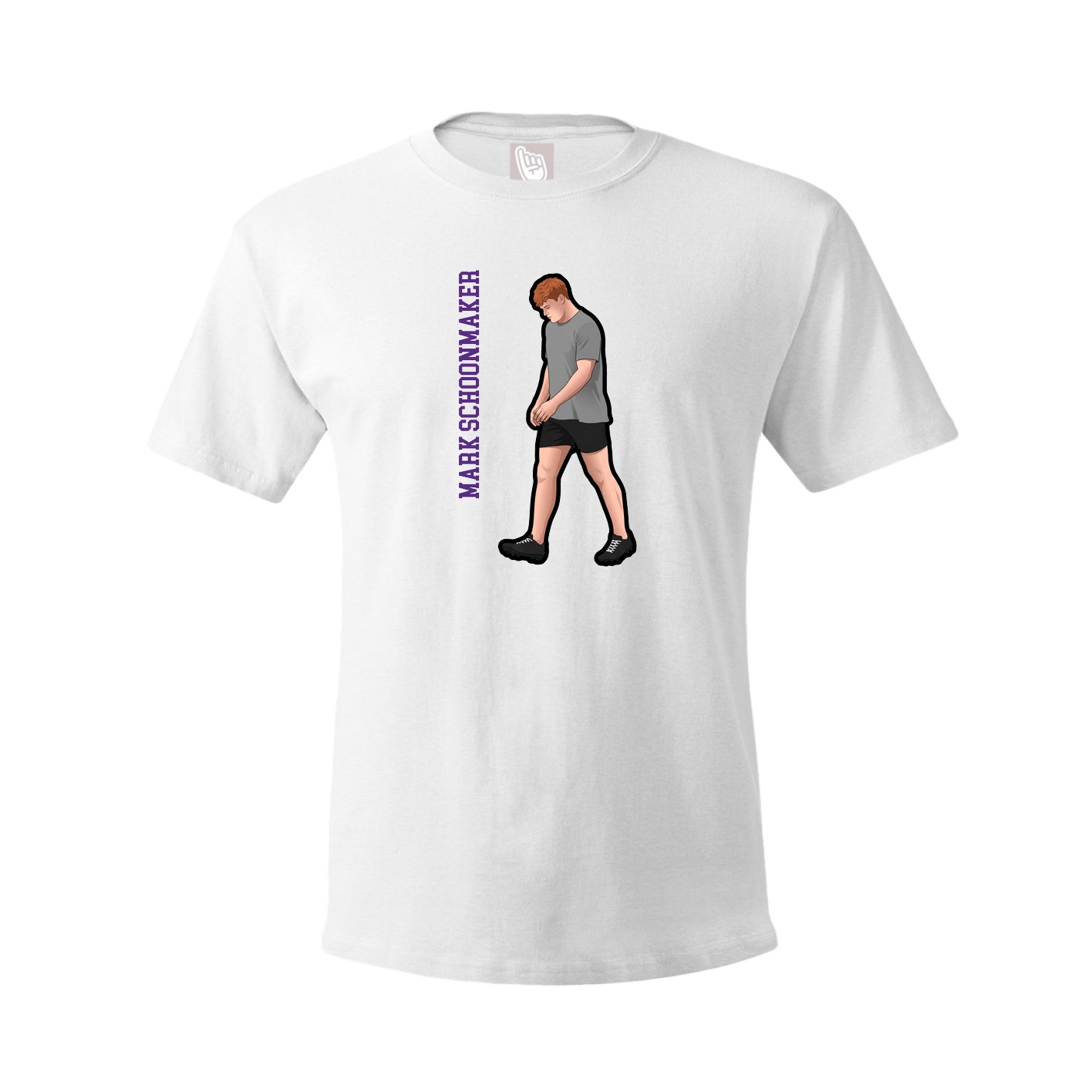 Youth Tee — Name Vertical in White