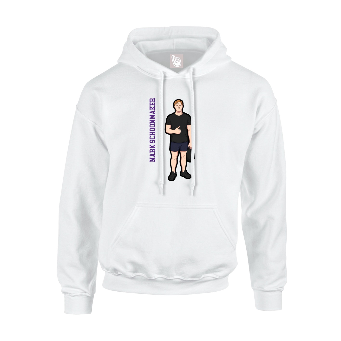 Hoodie — Name Vertical in White