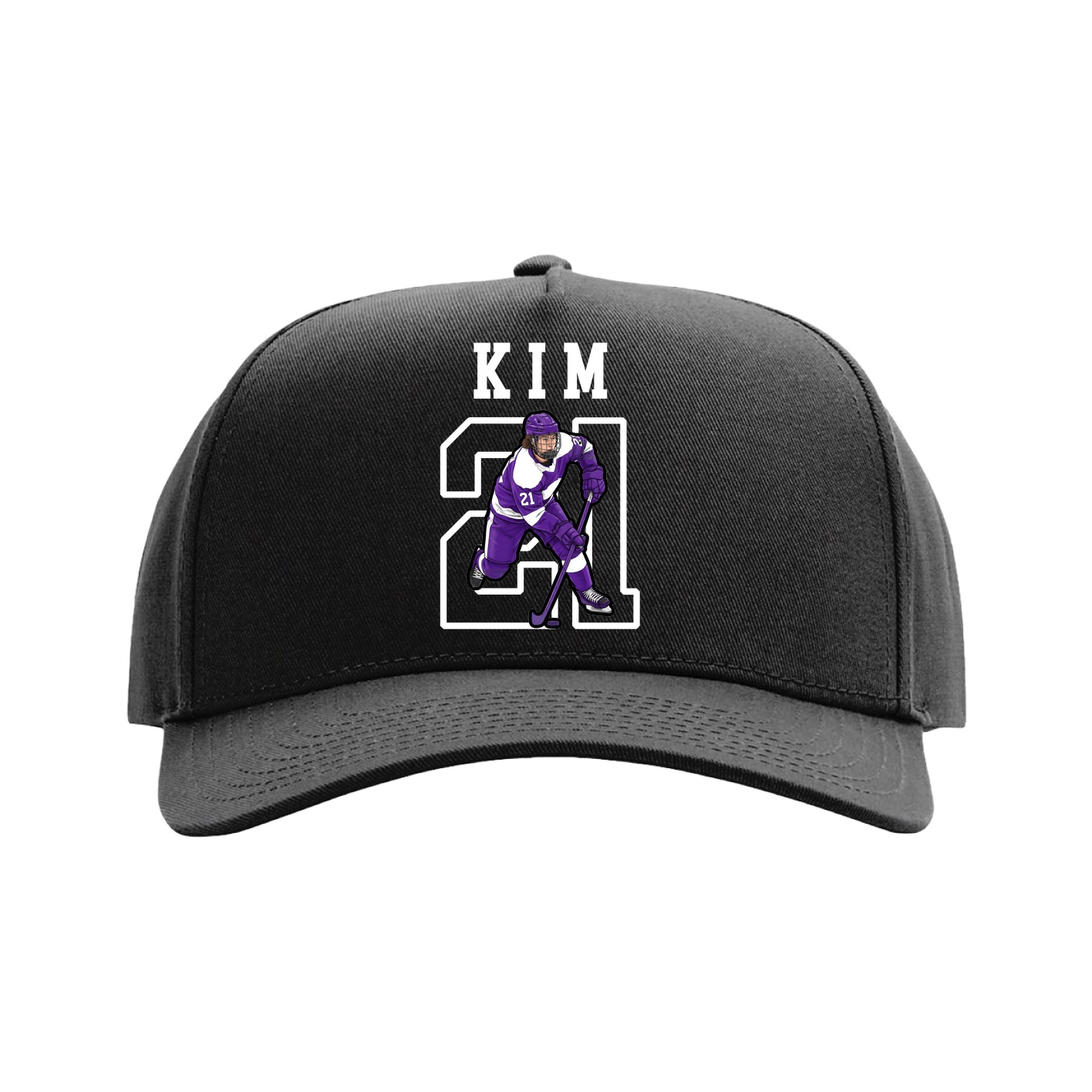Full Fabric Five-Panel Champ Cap — Shirsey in Black