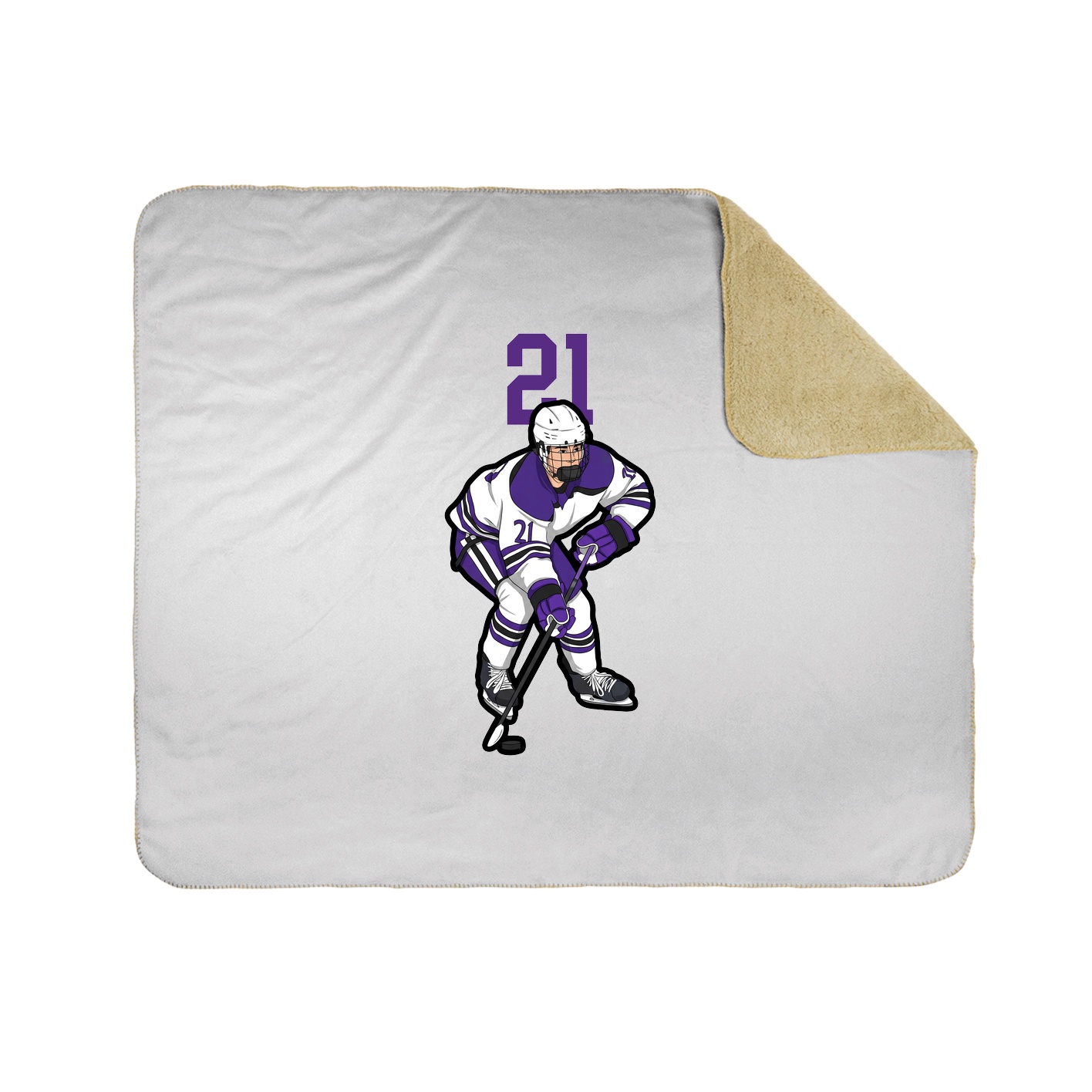 Throw Blanket — Number Top in White