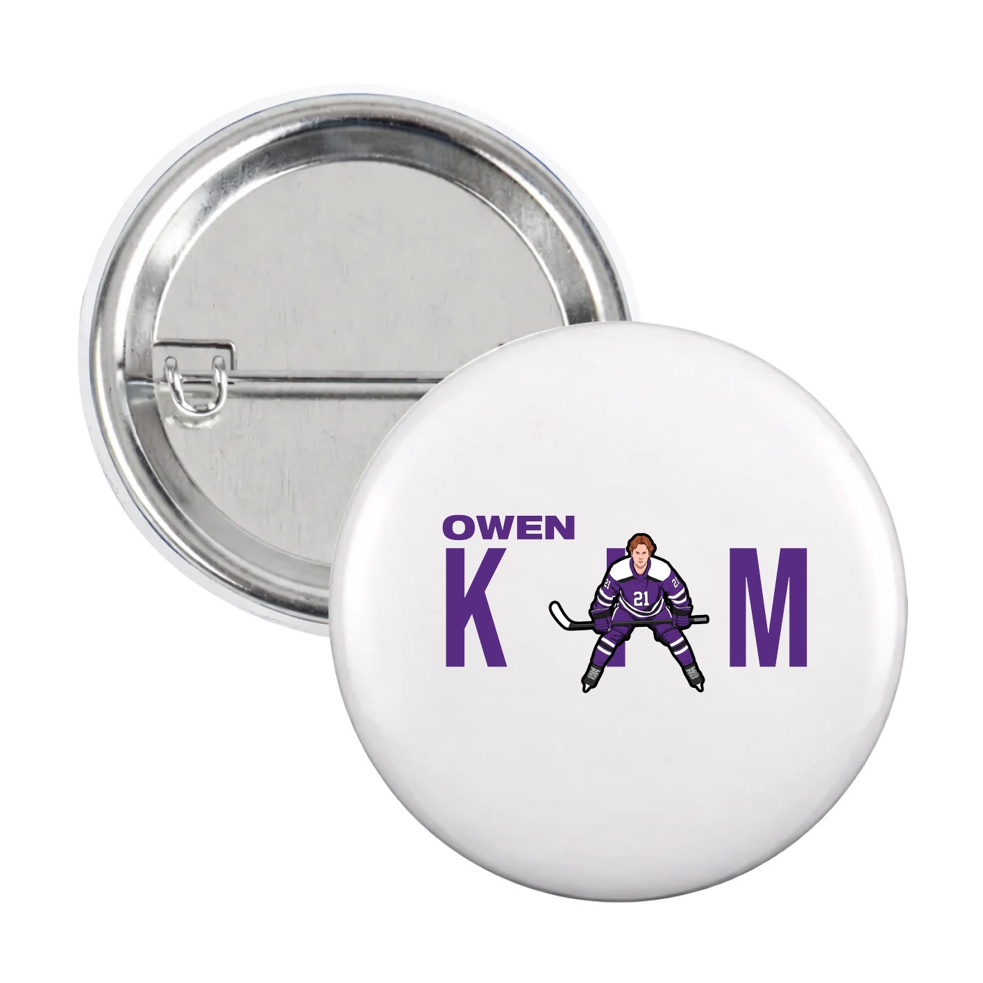 Game Day Button — Player Name in White