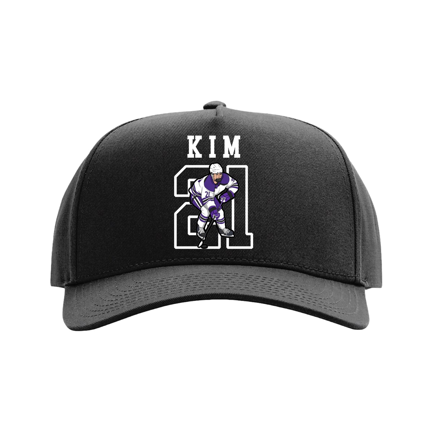 Full Fabric Five-Panel Champ Cap — Shirsey in Black