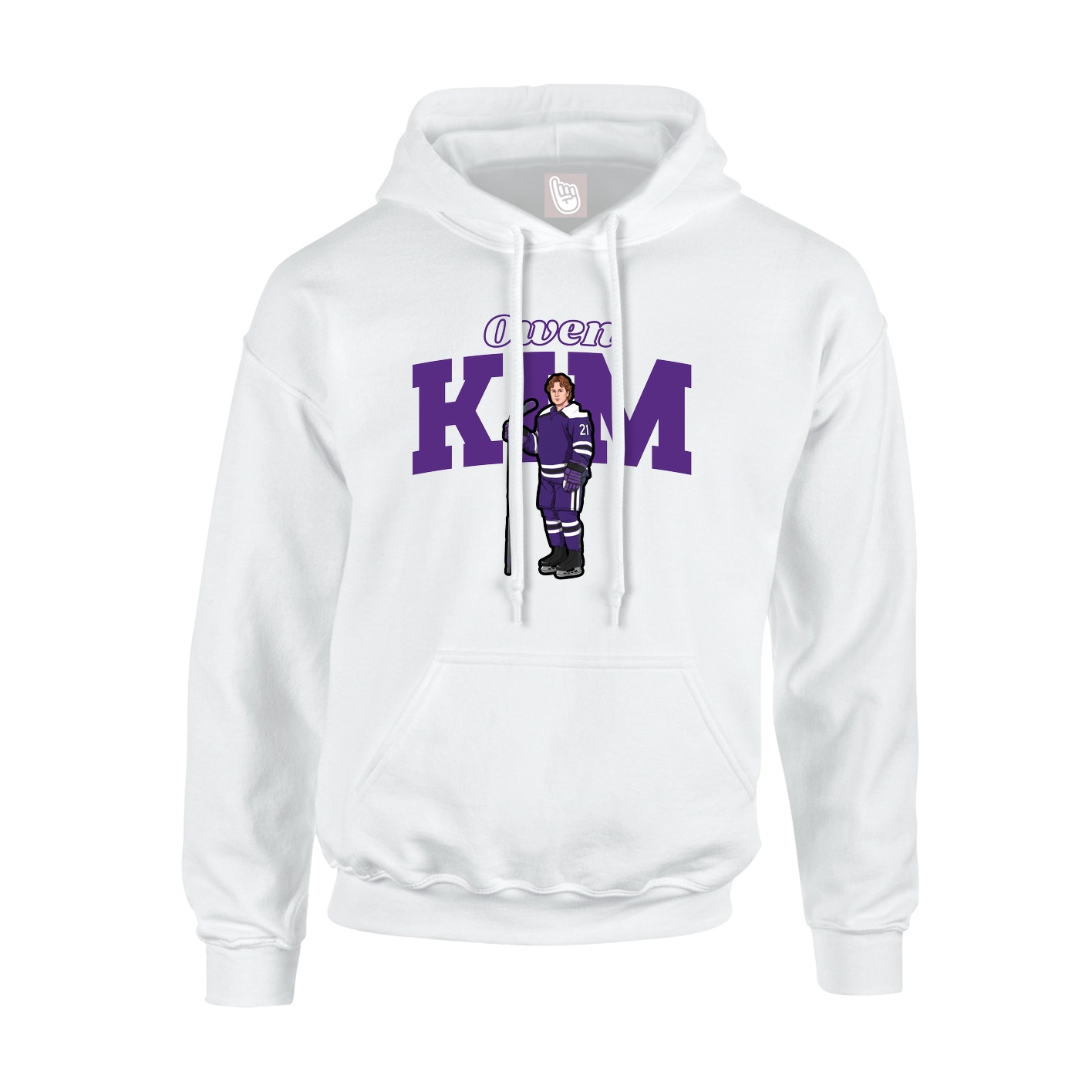 Hoodie — Name Arch in White