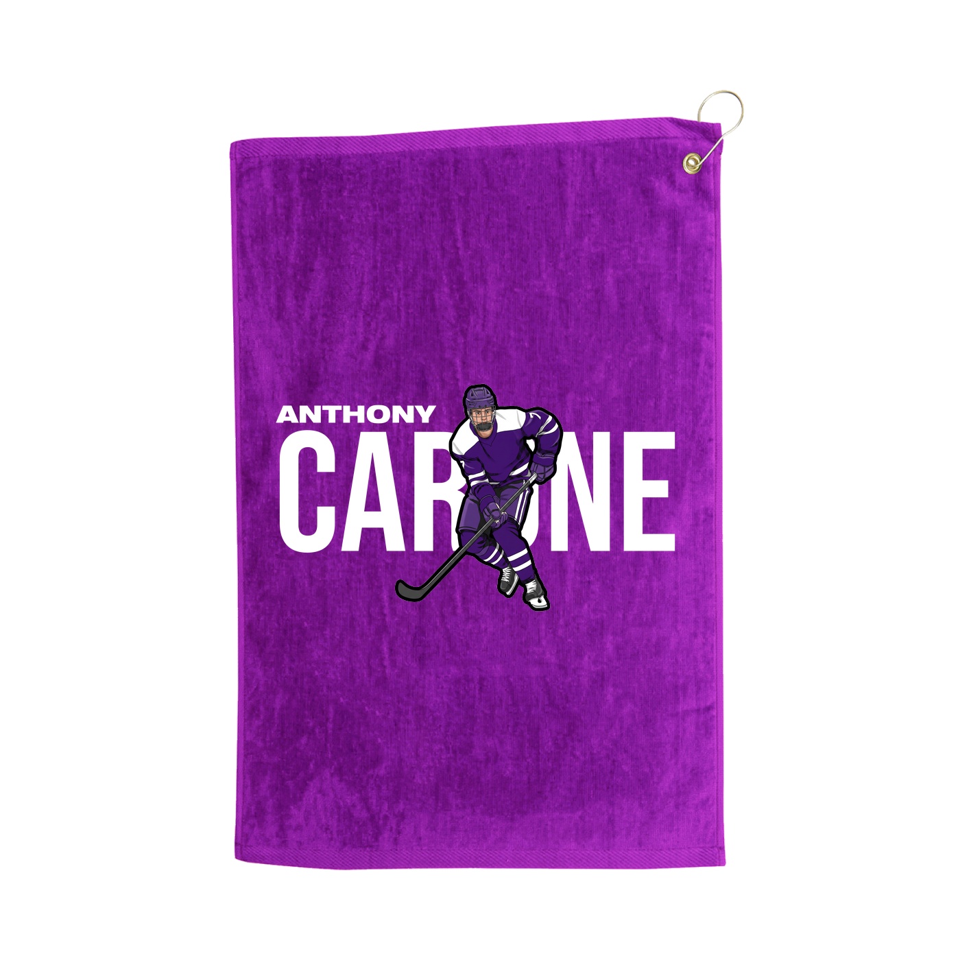 Golf Towel — Player Name in Purple