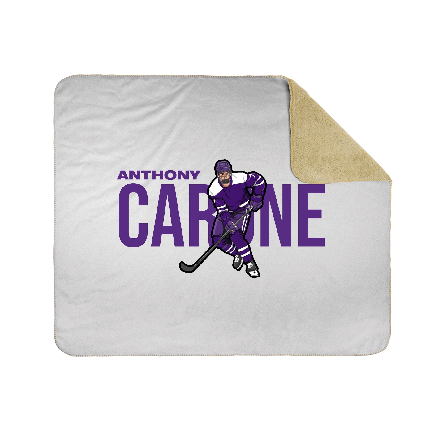 Throw Blanket — Player Name in White