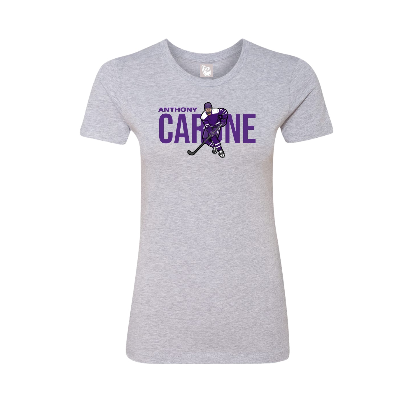 Fitted Women's Tee — Player Name in Grey